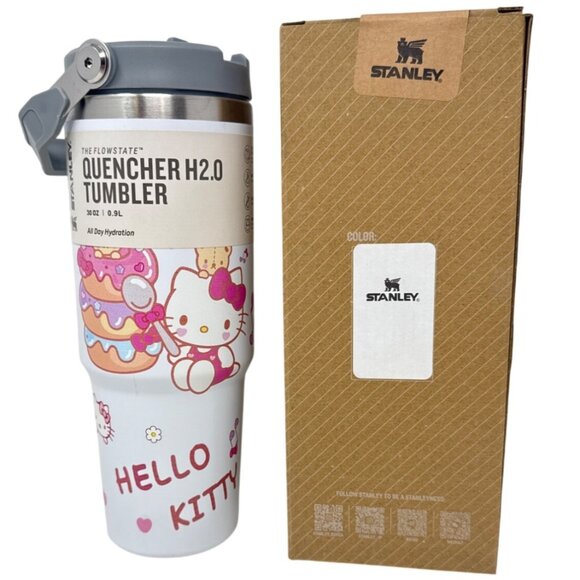 Stanley x Hello Kitty Quencher H2.0 Tumbler 30oz Stainless Steel Vacuum Insulate - Picture 2 of 5